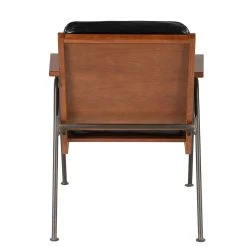 Zago Fauteuil Imitation Cuir Noir Et Métal - Emile -Sema Design Boutique 100191 FRN04 WEB