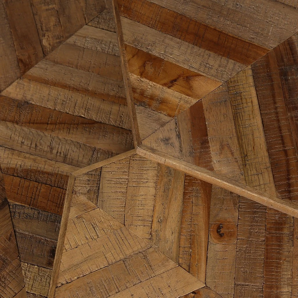 Zago Tables Basses Gigognes (x 3) En Teck Et Métal Hexagonales - WOODY 8 Zago Tables Basses Gigognes (x 3) En Teck Et Métal Hexagonales - WOODY – Image 6