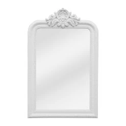 Comptoir De Famille Miroir Venus Blanc En Bois De Paulownia