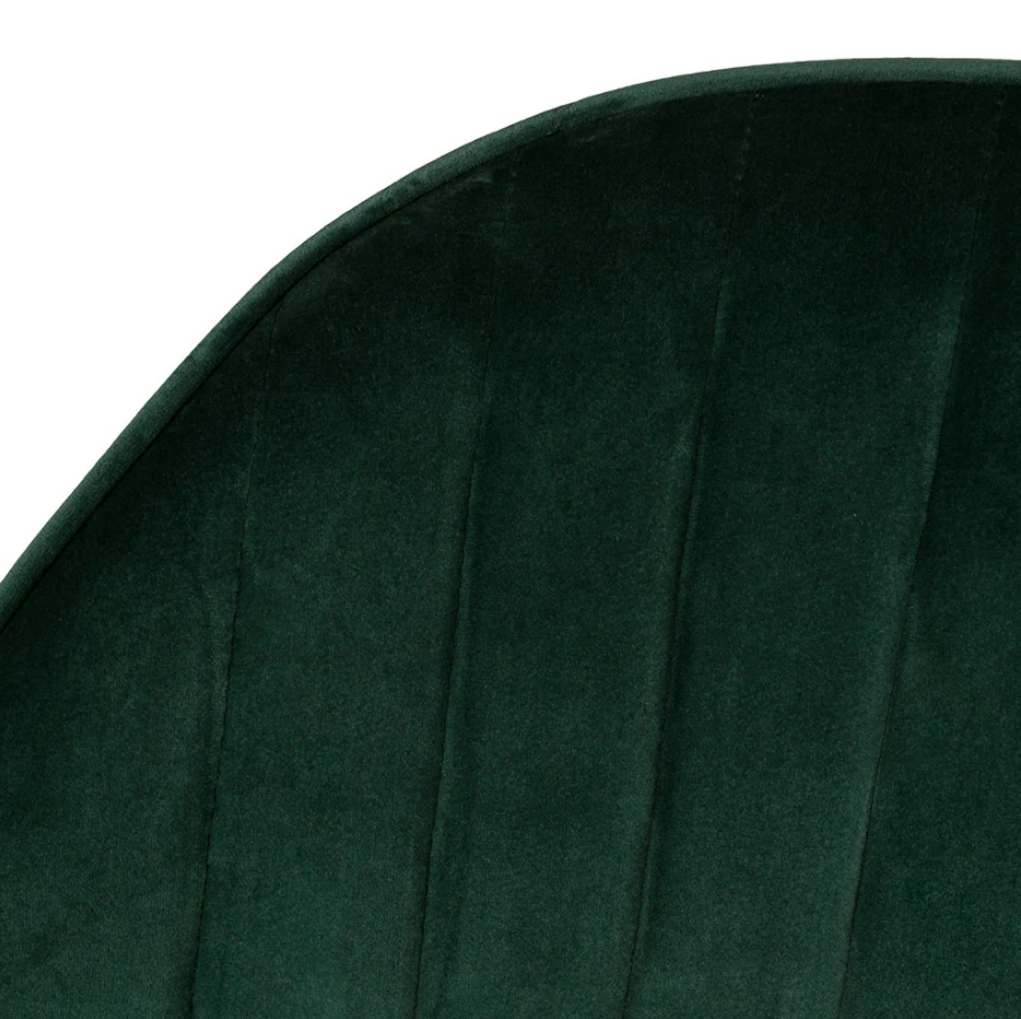 Zago Chaise Avec Accoudoirs En Velours Vert Sapin - Ben 4 Zago Chaise Avec Accoudoirs En Velours Vert Sapin - Ben – Image 2