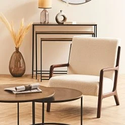 Côté Table Table Basse Gigogne Ronde (lot De 2) En Fer Argenté - Félia -Sema Design Boutique 129b6 amb ideescadeauxete 2844 hd