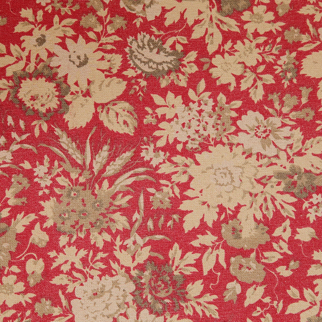 Comptoir De Famille Fauteuil Crapaud Floral En Coton Rouge Et Pin - Margot 8 Comptoir De Famille Fauteuil Crapaud Floral En Coton Rouge Et Pin - Margot – Image 6