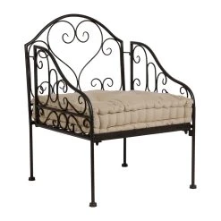 Comptoir De Famille Fauteuil Brun En Fer Forge - Volute -Sema Design Boutique 140280 DET02 WEB