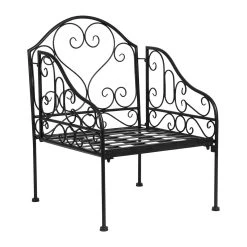 Comptoir De Famille Fauteuil Brun En Fer Forge - Volute -Sema Design Boutique 140280 DET03 WEB