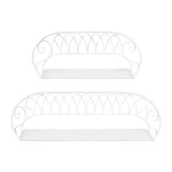 Comptoir De Famille Etagere Murale X2 Charmet Blanc