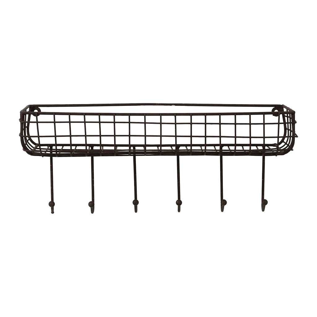 Comptoir De Famille Etagere Murale Avec 6 Crochets Cuisine Tradition Brun En Fer 3 Comptoir De Famille Etagere Murale Avec 6 Crochets Cuisine Tradition Brun En Fer
