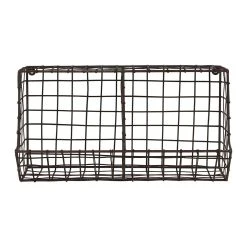 Comptoir De Famille Etagere Murale 2 Compartiments Cuisine Tradition Brun En Fer