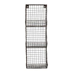 Comptoir De Famille Etagere Murale 3 Compartiments Cuisine Tradition Brun En Fer