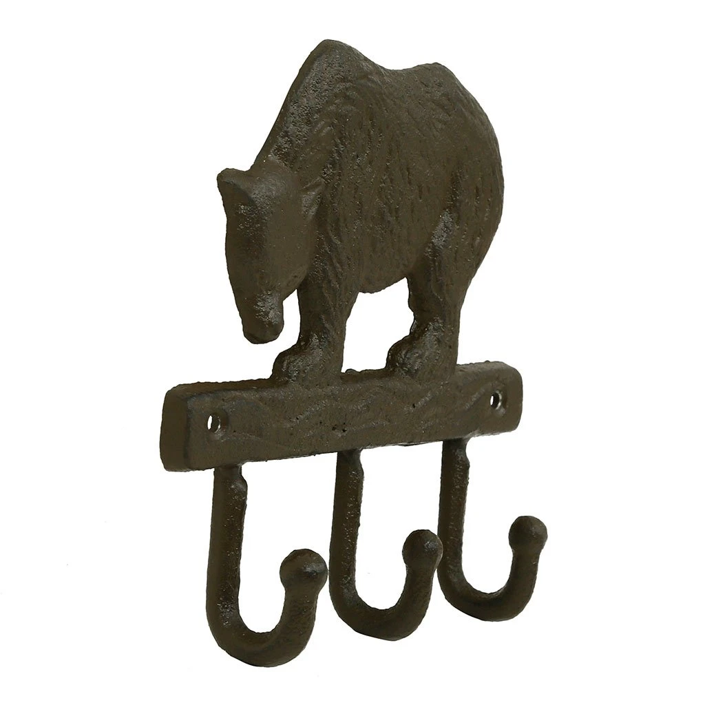 Comptoir De Famille Patère 3 Crochets En Fonte Brun - La Foret 4 Comptoir De Famille Patère 3 Crochets En Fonte Brun - La Foret – Image 2