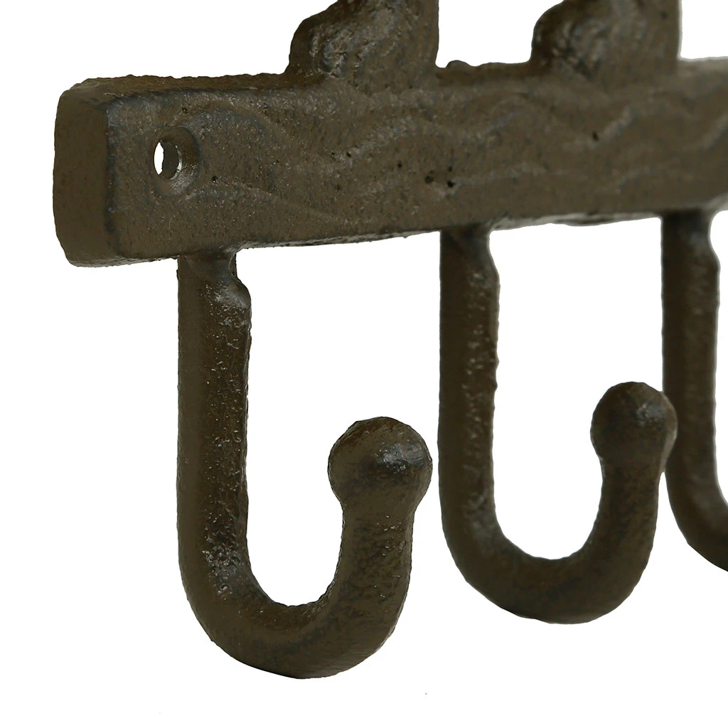Comptoir De Famille Patère 3 Crochets En Fonte Brun - La Foret 5 Comptoir De Famille Patère 3 Crochets En Fonte Brun - La Foret – Image 3