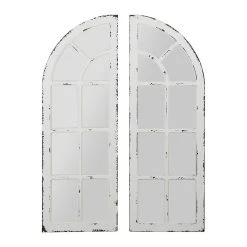 Comptoir De Famille Miroirs X2 Blanc Patiné 40x117cm - Orangerie