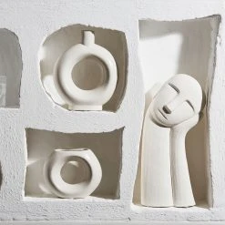 Côté Table Deco Visage Maceio Blanc Casse 20x12xh38cm Gres -Sema Design Boutique 25523 1amb hd 2022 01 pe ct 11393