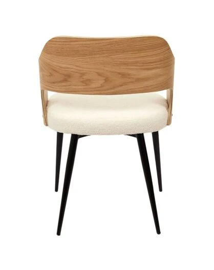Home Déco Factory Fauteuil En Tissu Bouclette Et Dossier Bois -Loki 7 Home Déco Factory Fauteuil En Tissu Bouclette Et Dossier Bois -Loki – Image 5