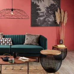 SEMA DESIGN Table Basse (lot De 2) En Manguier Naturel Et Fer Noir - Kleia -Sema Design Boutique 2d528 2 table basse noire en manguier