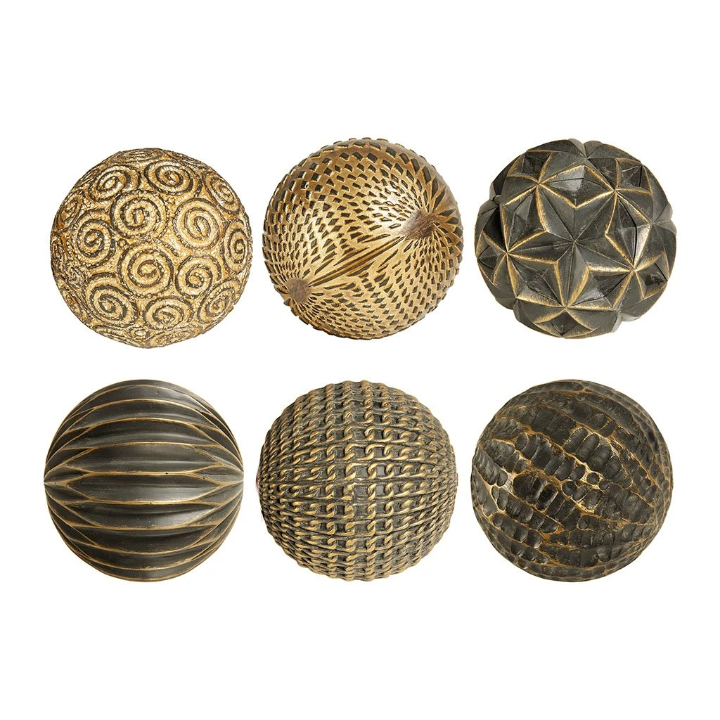 Côté Table Boules Déco X6 Fernoir Patiné En Polyrésine 2 Côté Table Boules Déco X6 Fernoir Patiné En Polyrésine