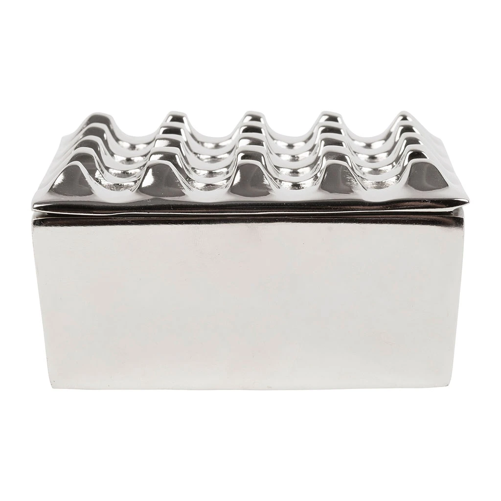 Côté Table Cendrier Riva Gris, Argent En Aluminium 3 Côté Table Cendrier Riva Gris, Argent En Aluminium