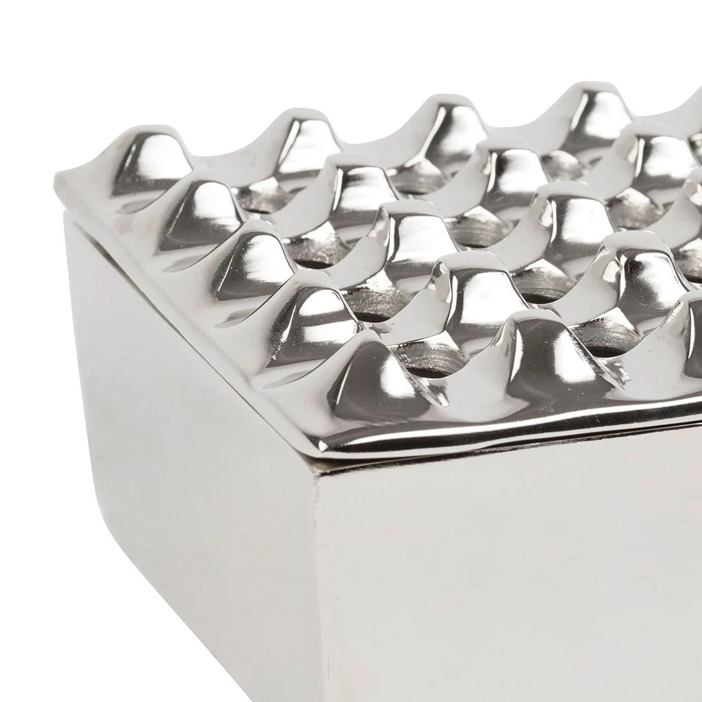 Côté Table Cendrier Riva Gris, Argent En Aluminium 4 Côté Table Cendrier Riva Gris, Argent En Aluminium – Image 2