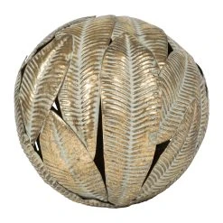 Côté Table Boule Déco Belisama Gris Et Doré En Fer