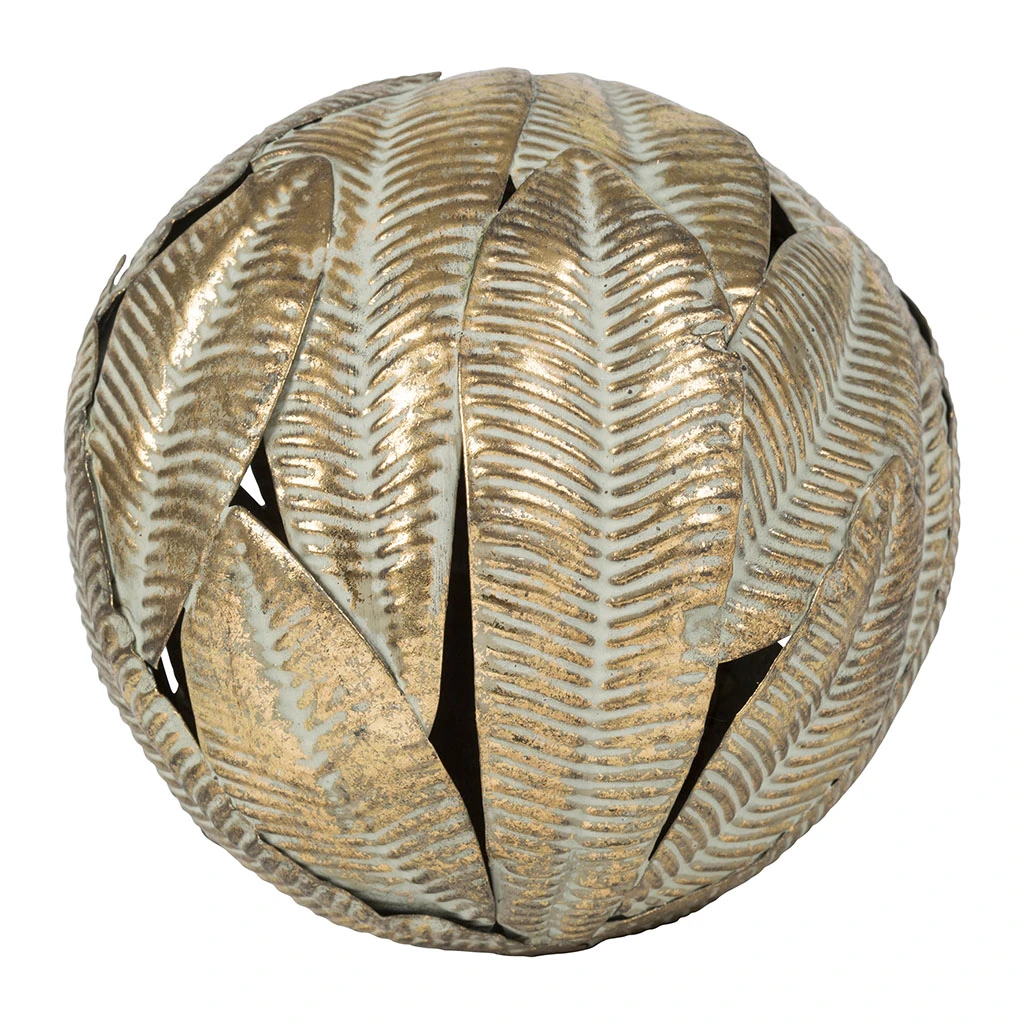 Côté Table Boule Déco Belisama Gris Et Doré En Fer 3 Côté Table Boule Déco Belisama Gris Et Doré En Fer