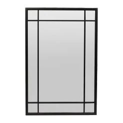 Côté Table Miroir Osaka Noir En Fer, Mdf