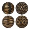 Côté Table Boules Décorative X4 Wouri Doré Et Noir -Sema Design Boutique 34897 DEB WEB
