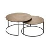 Côté Table Table Basse Gigogne Ronde (lot De 2) En Fer Doré - Félia -Sema Design Boutique 36476 FRN01 WEB