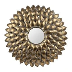 Côté Table Miroir Dahlia Dore D89cm