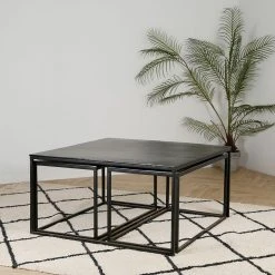 Côté Table Table Basse Gigogne Carrée (lot De 3) En Fer Noir - Felia 10 Côté Table Table Basse Gigogne Carrée (lot De 3) En Fer Noir - Felia -Sema Design Boutique 37337 SITU01 WEB