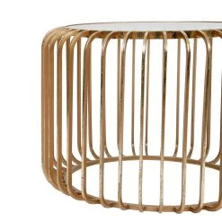 Côté Table Table Basse Ronde En Fer Doré Et Verre D65.5cm - Belisama -Sema Design Boutique 37413 DET02 WEB