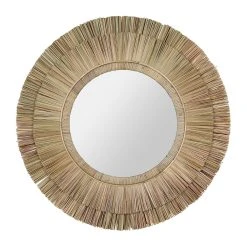 Côté Table Miroir Dony Naturel D76cm En Paille
