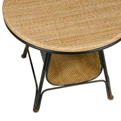 Côté Table Table Basse Ronde En Sapin Et Fer Noir D61cm - Adret -Sema Design Boutique 37799 DET02 WEB