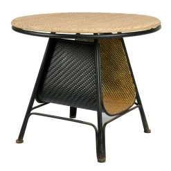 Côté Table Table Basse Ronde En Sapin Et Fer Noir D61cm - Adret -Sema Design Boutique 37799 DET03 WEB