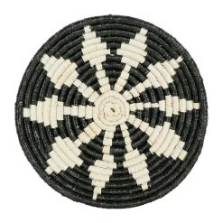 Côté Table Deco Murale étoile En Jonc De Mer Noir Blanc - Seram