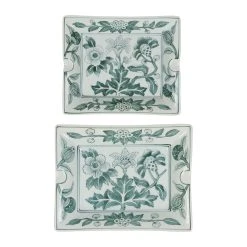 Côté Table Cendriers Fleurs En Porcelaine Vert -ming