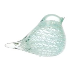 Côté Table Presse-papier Moineau Serin Vert D'eau En Verre