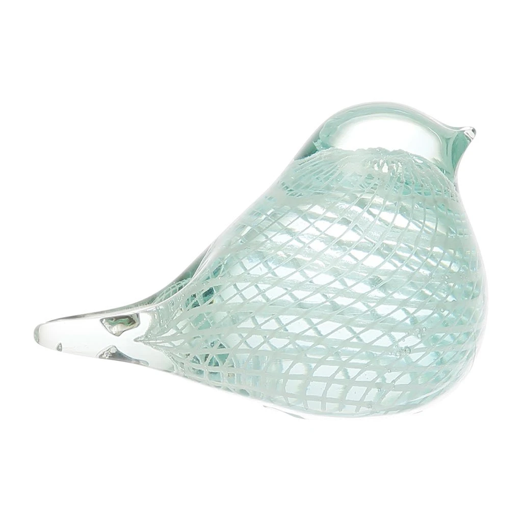 Côté Table Presse-papier Moineau Serin Vert D'eau En Verre 3 Côté Table Presse-papier Moineau Serin Vert D'eau En Verre