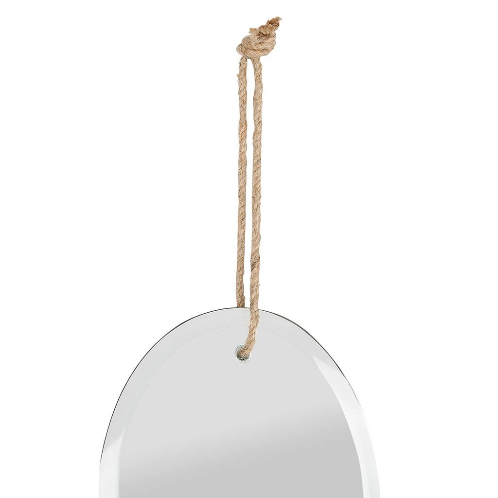 Côté Table Miroir Ovale 15x21cm En Jute - Padma 4 Côté Table Miroir Ovale 15x21cm En Jute - Padma – Image 2