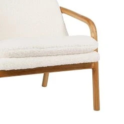 SEMA DESIGN Fauteuil En Tissu Bouclette Crème Et Pieds En Frêne - Element -Sema Design Boutique 3f166 76519 det03 hdd