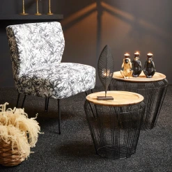 SEMA DESIGN Table Basse (lot De 2) En Manguier Et Fer Noir - Kleia -Sema Design Boutique 42e3f table basse en manguier et fer noir