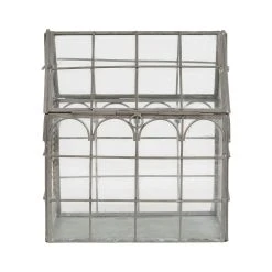 Jardin D'Ulysse Déco Serre Codette Gris En Fer, Verre