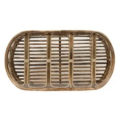 Jardin D'Ulysse Table Basse En Rotin Naturel Et Verre L91cm - Jardin D'hiver -Sema Design Boutique 466564 DET04 WEB