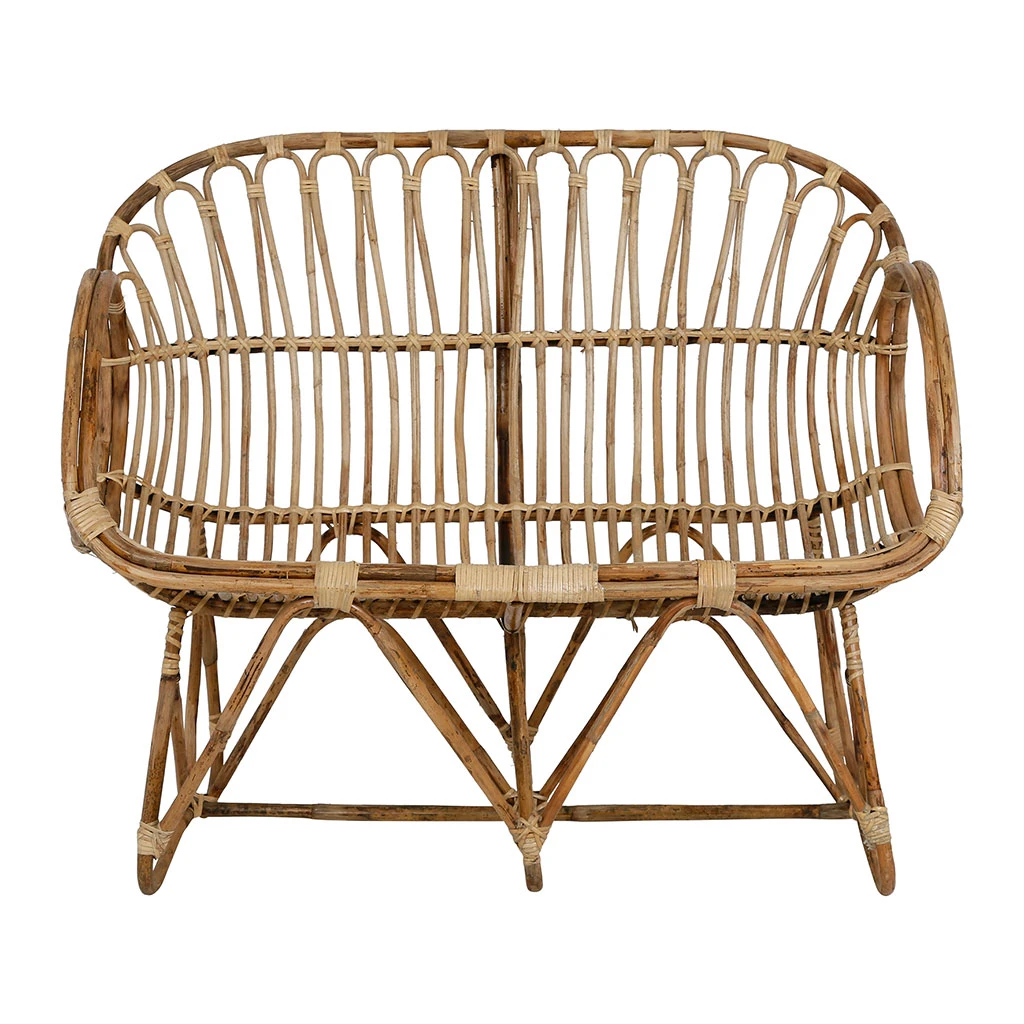 Jardin D'Ulysse Banquette 2 Places En Rotin Naturel 3 Jardin D'Ulysse Banquette 2 Places En Rotin Naturel