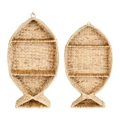 Jardin D'Ulysse Etagere Murale (lot De 2) Un été A La Mer Naturel En Jacinthe D'eau Et Fer