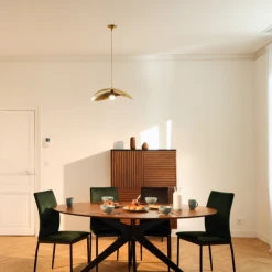 AC Design Chaise Salle à Manger En Tissu Vert Fonce - Demia -Sema Design Boutique 4e668 ensemble de chaise en tissu vert fonce