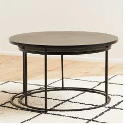 Côté Table Table Basse Gigogne Ronde (lot De 2) En Fer Noir - Felia 10 Côté Table Table Basse Gigogne Ronde (lot De 2) En Fer Noir - Felia -Sema Design Boutique 566b6 37335 situ01 web