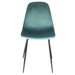 Home Déco Factory Chaise Salle A Manger En Velours Cotelé Bleu Canard - Giulia -Sema Design Boutique 5b890 hd6703 visu02
