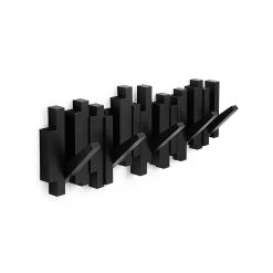 Umbra Patère Murale 5 Crochets Rabattables Noir 12 Umbra Patère Murale 5 Crochets Rabattables Noir -Sema Design Boutique 604419 FRN05 WEB