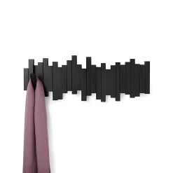 Umbra Patère Murale 5 Crochets Rabattables Noir 13 Umbra Patère Murale 5 Crochets Rabattables Noir -Sema Design Boutique 604419 FRN06 WEB