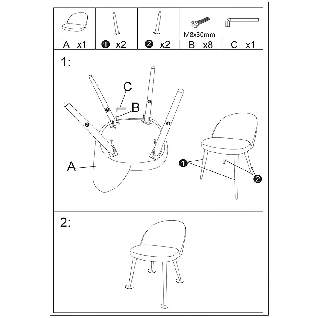 Opjet Chaise Salle à Manger En Velours Bleu Canard - Ingrid 8 Opjet Chaise Salle à Manger En Velours Bleu Canard - Ingrid – Image 6