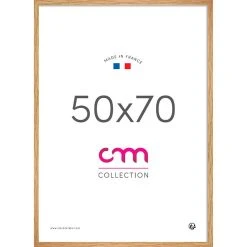 CM Création Cadre Photo 50x70cm Lario Chene Verre Mdf